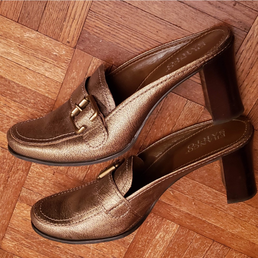 Franco Sarto - Y2K Chique - Leather Brown Bronze -Loafer Heel Pumps